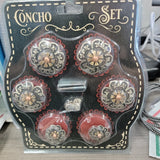 Concho Set AB36-Fleur-de-lis