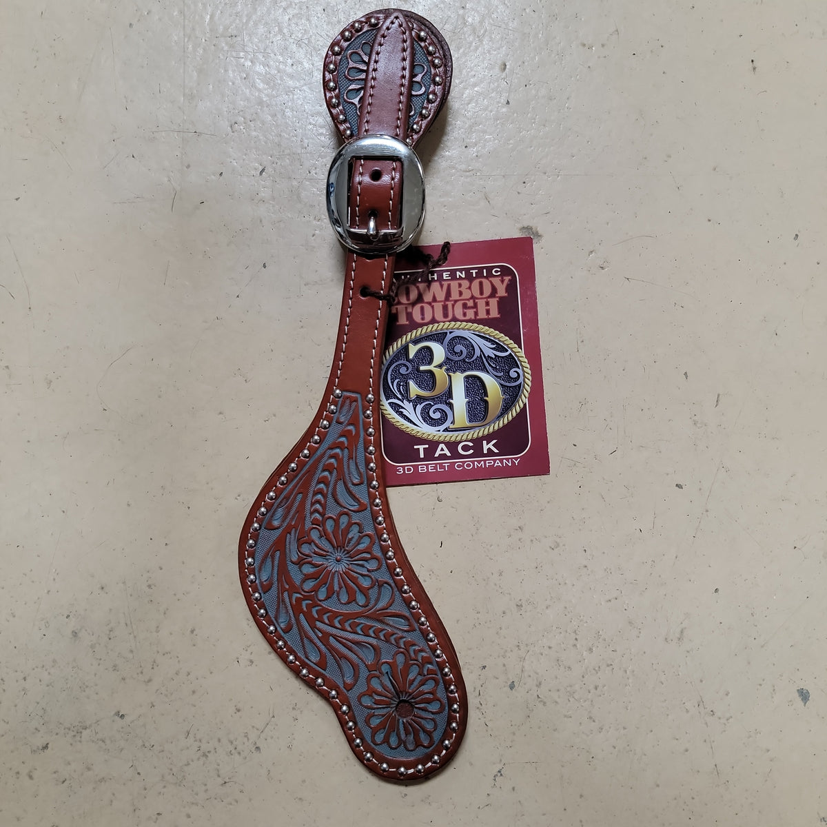 BRONCO BLUE TEXAS FLOWER SPUR STRAPS