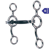 Junior Cow Horse Twisted Wire Snaffle, Smooth Snaffle, and Chain Mouthpieces