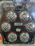 Concho Set  TRQ Mosaic 99Q4CN