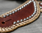 Spur Strap with Silver Dots and Spanish Lacing