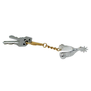 Silver Plated Spur With QuickLink Key Chain (371110)