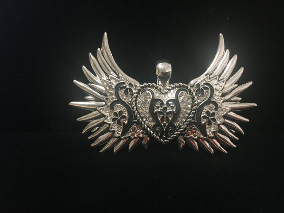 Large Silver Winged Pendant (PHWS)