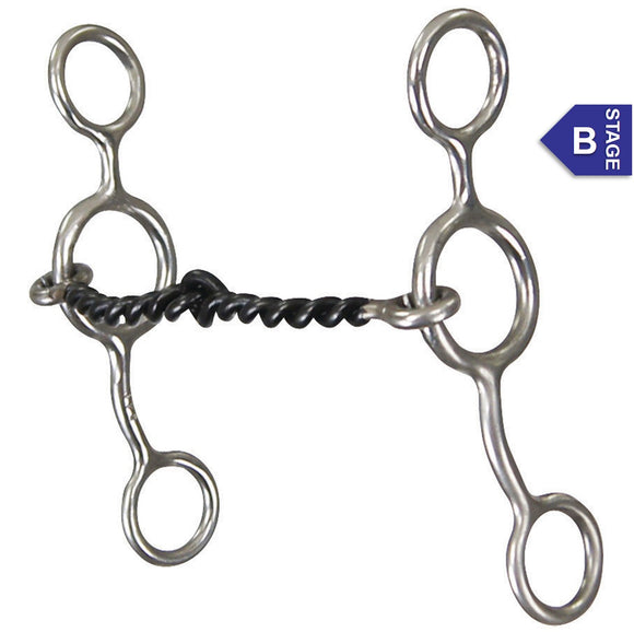 Junior Cow Horse Twisted Wire Snaffle, Smooth Snaffle, and Chain Mouthpieces