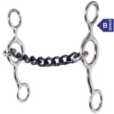 Junior Cow Horse Twisted Wire Snaffle, Smooth Snaffle, and Chain Mouthpieces