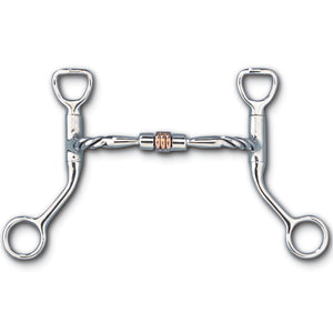 Myler HBT Shank with Sweet Iron Twisted Comfort Snaffle with Copper Roller (89-20035T)